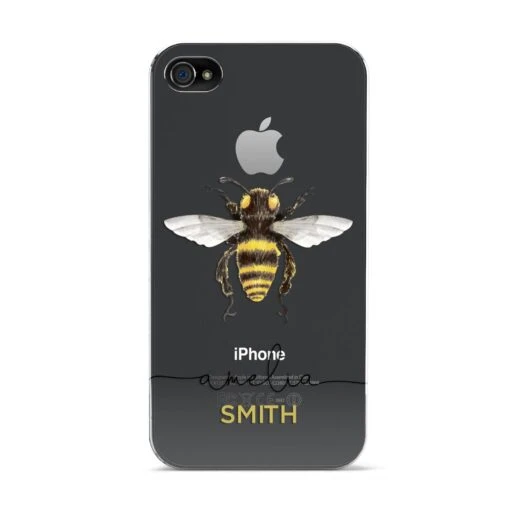 Watercolour Bee Personalised Name IPhone Case - Image 4