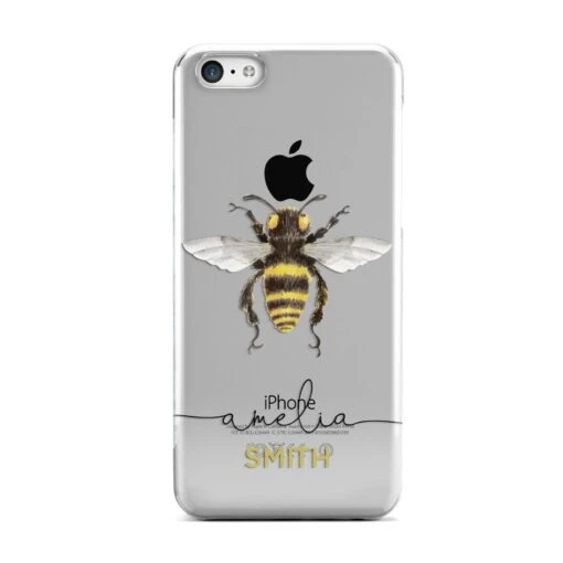 Watercolour Bee Personalised Name IPhone Case - Image 2