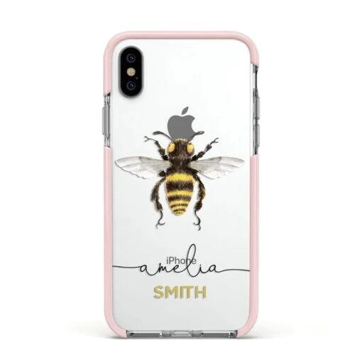 Watercolour Bee Personalised Name IPhone Case - Image 19