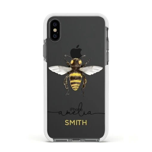 Watercolour Bee Personalised Name IPhone Case - Image 18