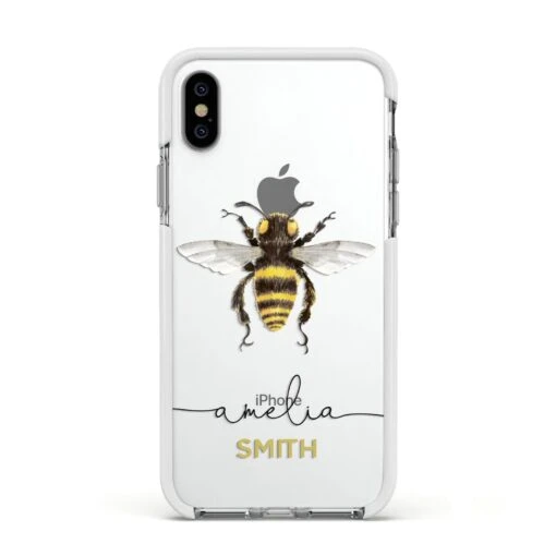 Watercolour Bee Personalised Name IPhone Case - Image 16