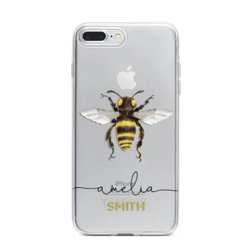 Watercolour Bee Personalised Name IPhone Case - Image 14