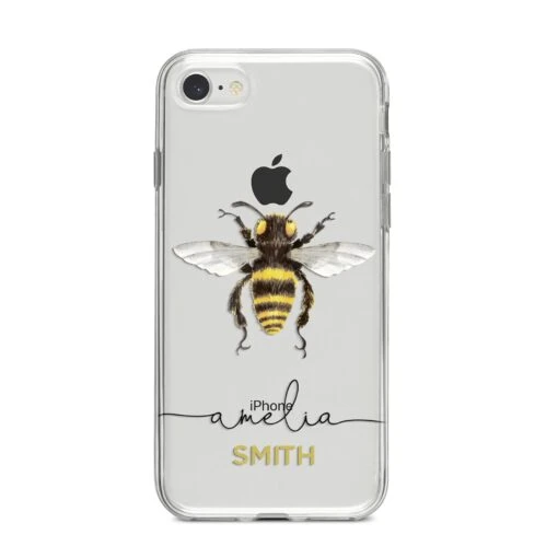 Watercolour Bee Personalised Name IPhone Case - Image 8