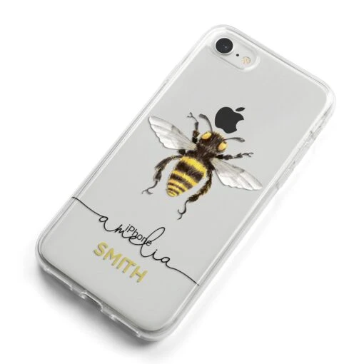 Watercolour Bee Personalised Name IPhone Case - Image 9