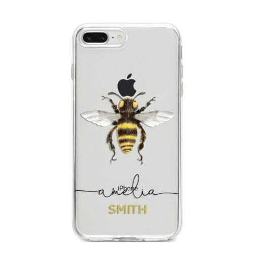 Watercolour Bee Personalised Name IPhone Case - Image 10