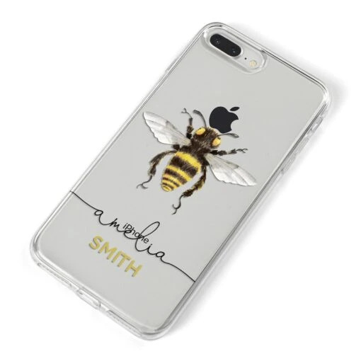 Watercolour Bee Personalised Name IPhone Case - Image 11