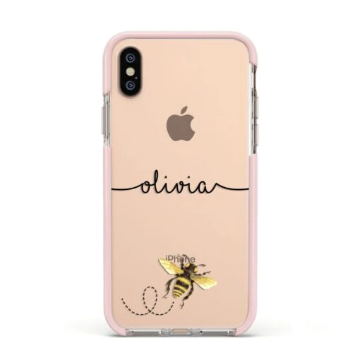 Watercolour Bee With Name IPhone Case - Image 20