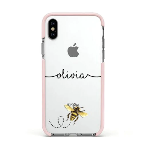 Watercolour Bee With Name IPhone Case - Image 19