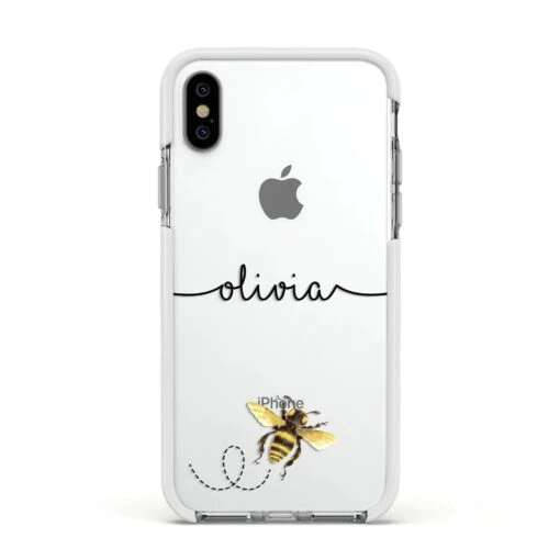 Watercolour Bee With Name IPhone Case - Image 16