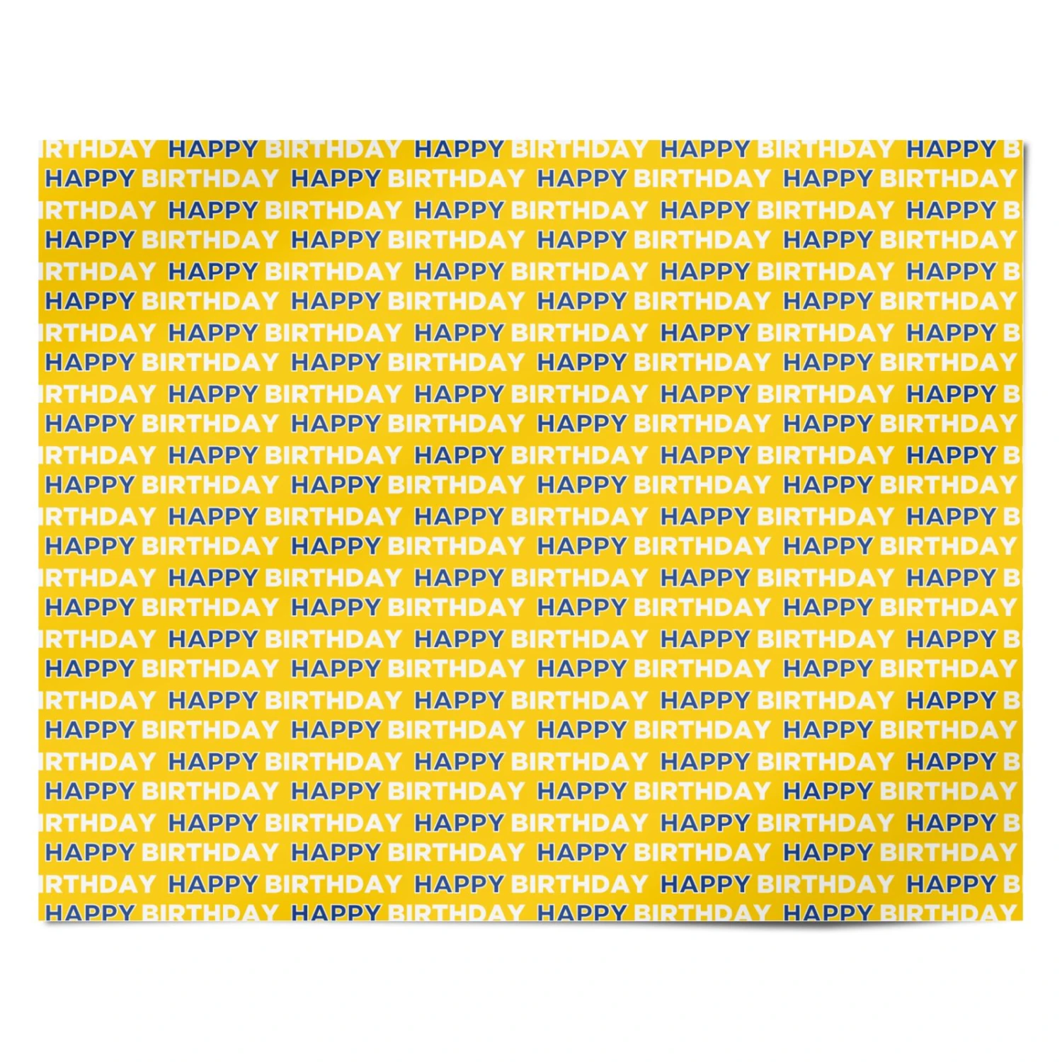White Yellow And Blue Birthday Football Fan Wrapping Paper - Image 4