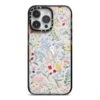 Wild Flowers IPhone Case -Wrap & Case Store Wild Flowers iPhone 14 Pro Max Black Impact Case on Silver phone