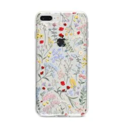 Wild Flowers IPhone Case -Wrap & Case Store Wild Flowers iPhone 8 Plus Bumper Case on Silver iPhone