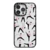 Yoga IPhone Case -Wrap & Case Store Yoga iPhone 14 Pro Max Black Impact Case on Silver phone
